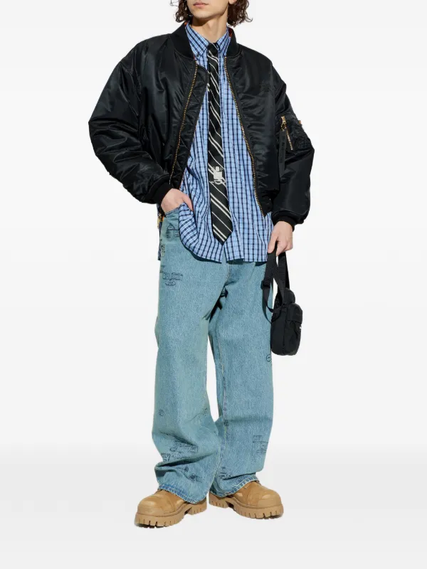 VETEMENTS ジップアップ ボンバージャケット | ブラック | FARFETCH JP
