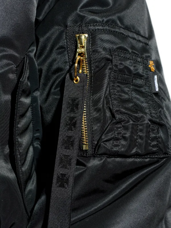 VETEMENTS ジップアップ ボンバージャケット | ブラック | FARFETCH JP
