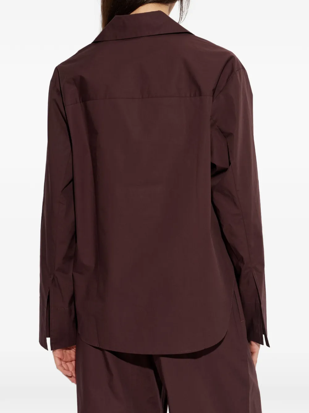 SAMSOE Sasully blouse met V-hals Bruin