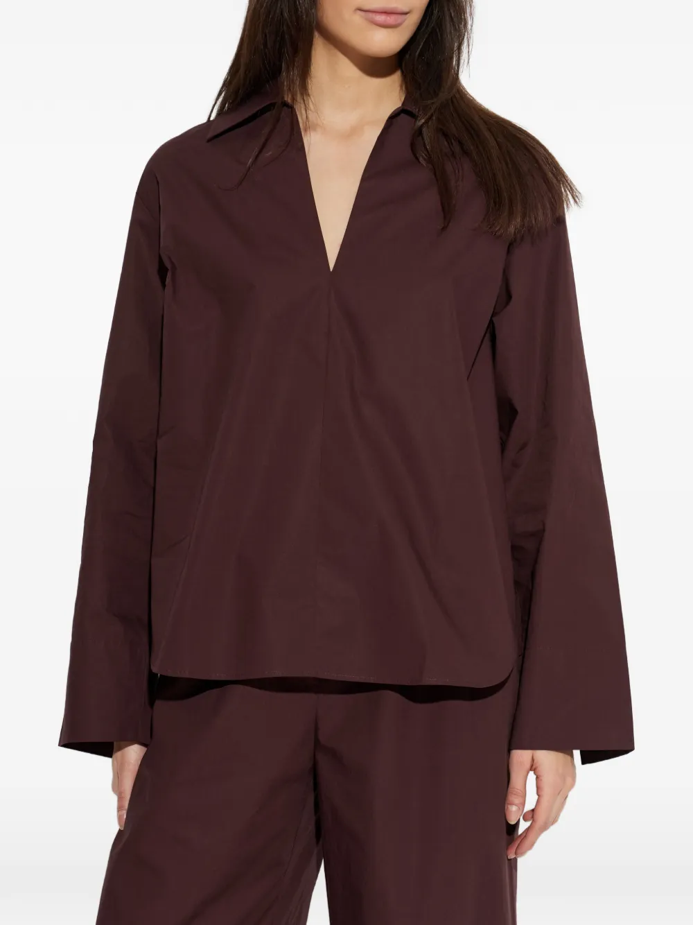  Samsoe Samsoe Sasully V-neck Blouse - Brown 