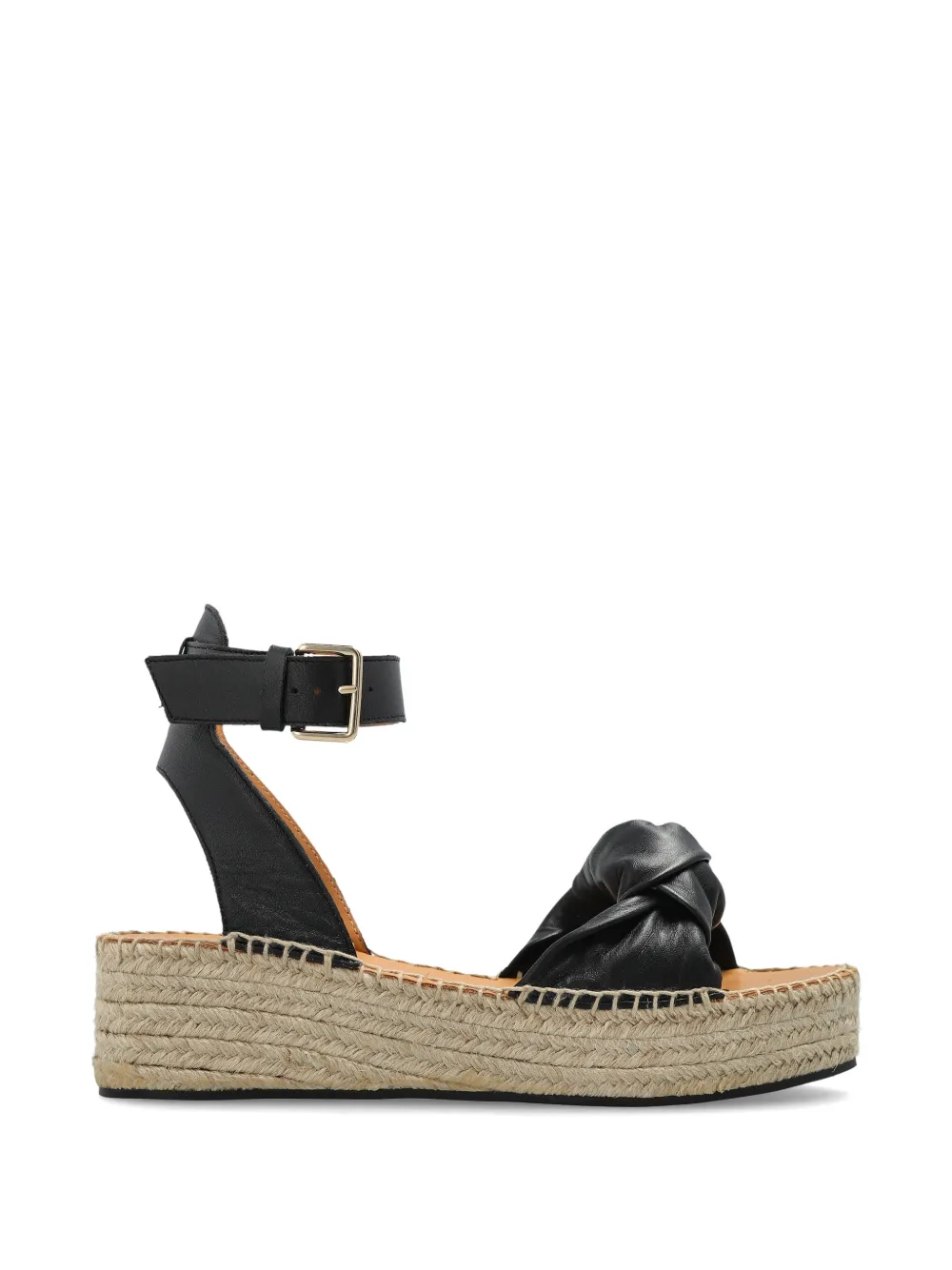 Odissì knot-detail espadrille sandals - Nero