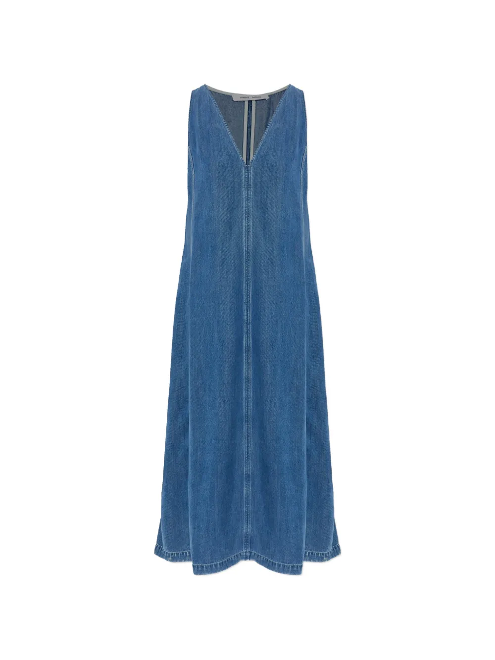 SAMSOE SAMSOE Saskylar V-neck sleeveless denim maxi dress - Blu