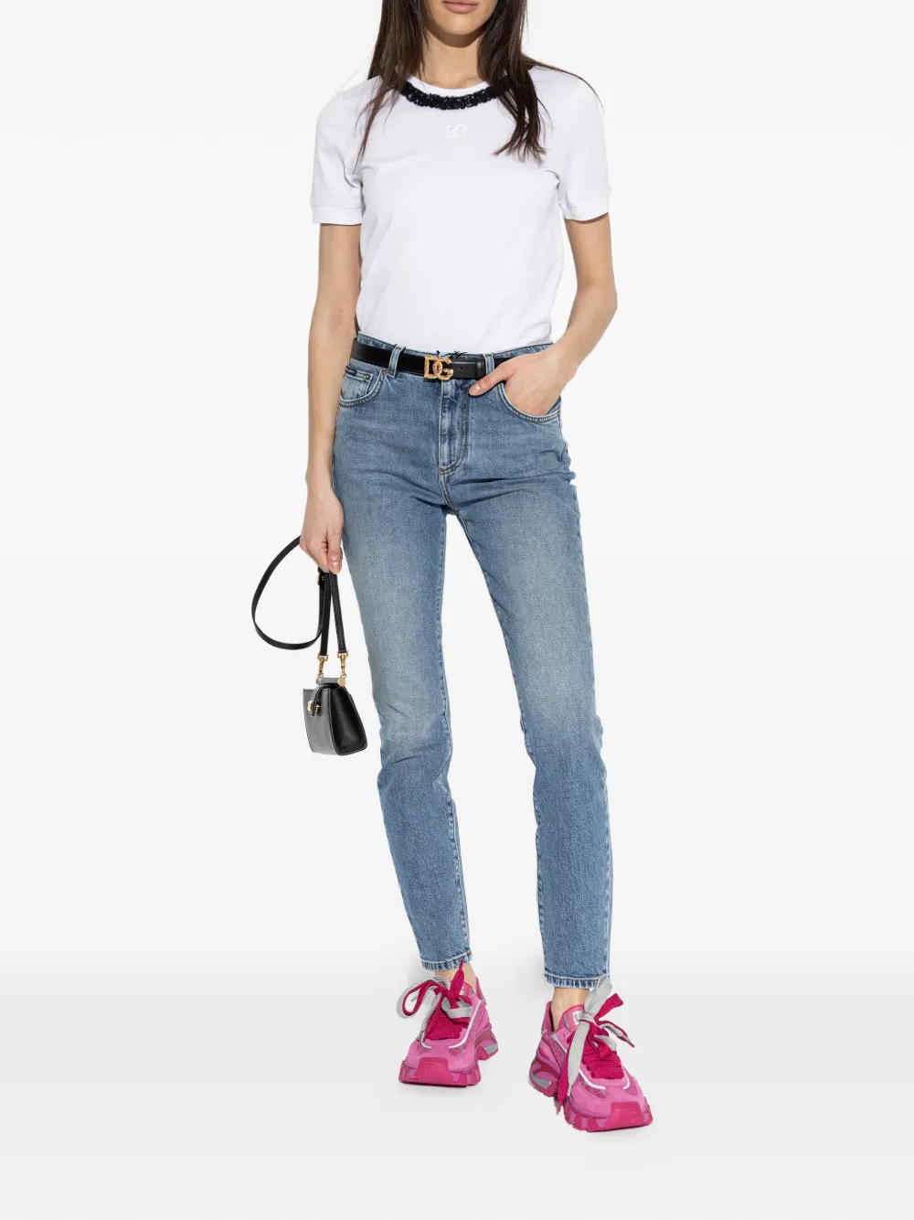 Dolce & Gabbana DG Country Road sneakers met logo Roze