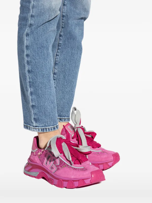 Dolce & Gabbana DG Country Road Logo Sneakers | Pink | FARFETCH ID