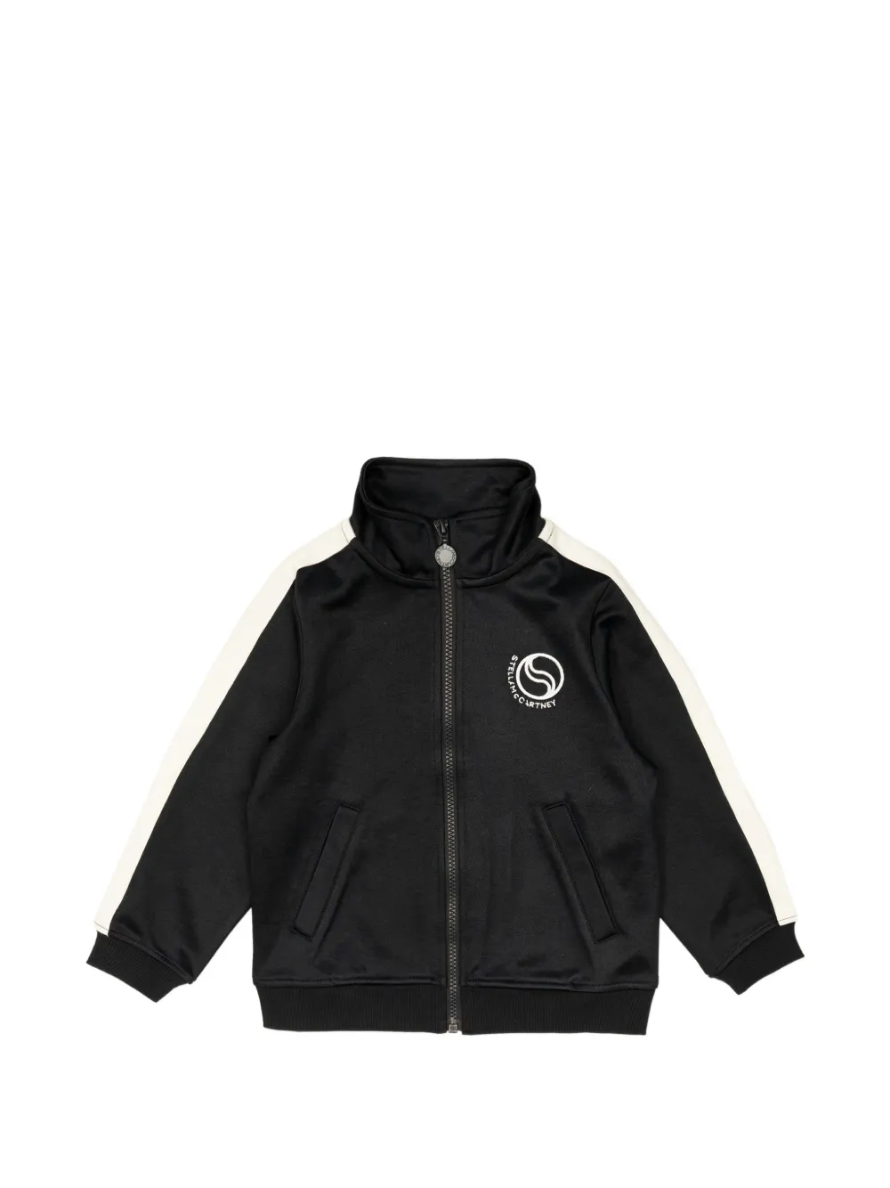 Stella McCartney Kids logo-embroidered track jacket - Nero