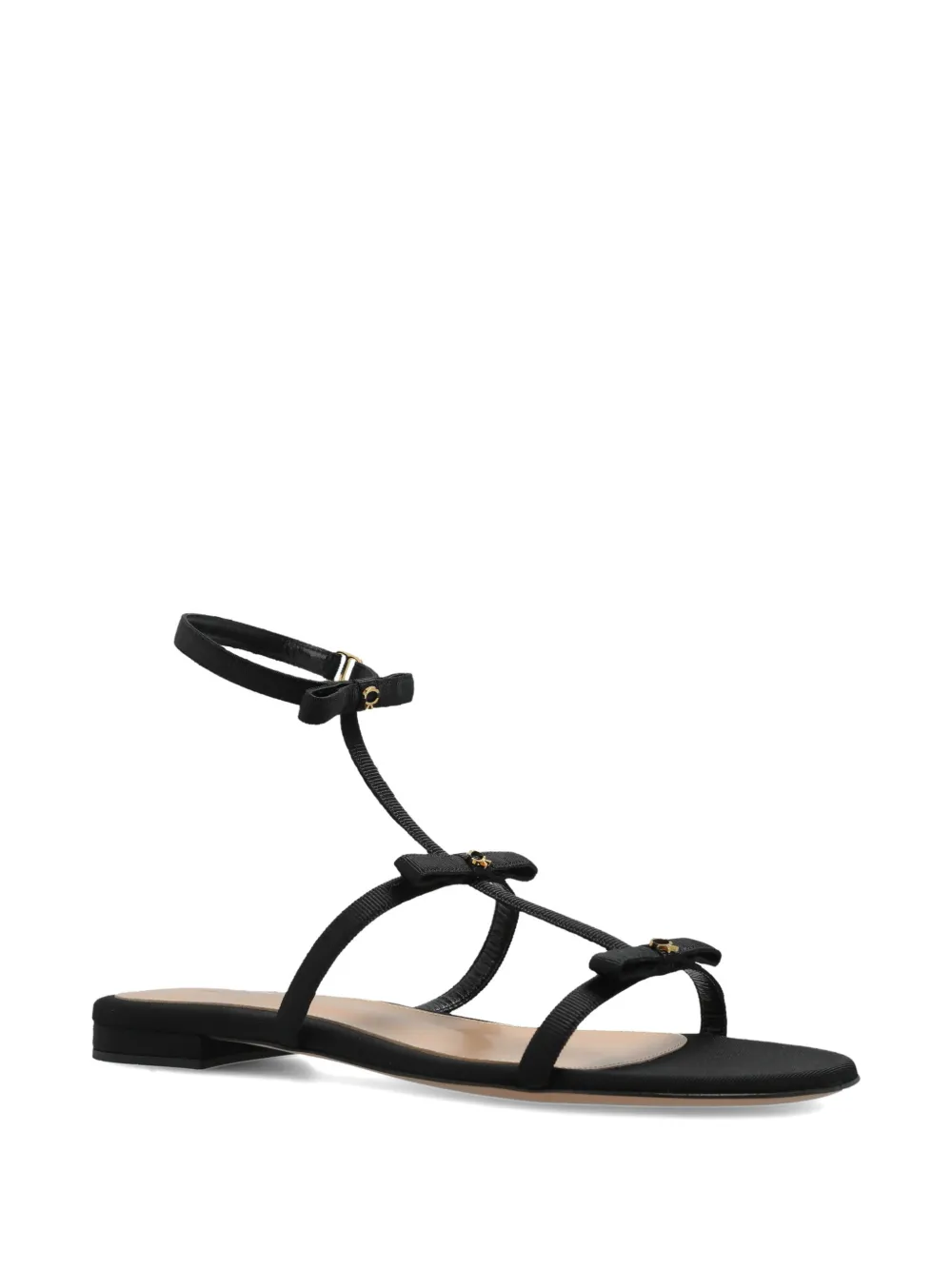 Gianvito Rossi bow strap sandals Zwart