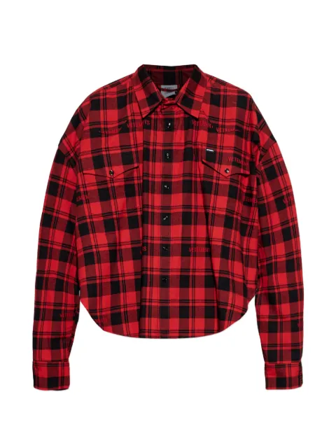 VETEMENTS checked chest-pocket shirt
