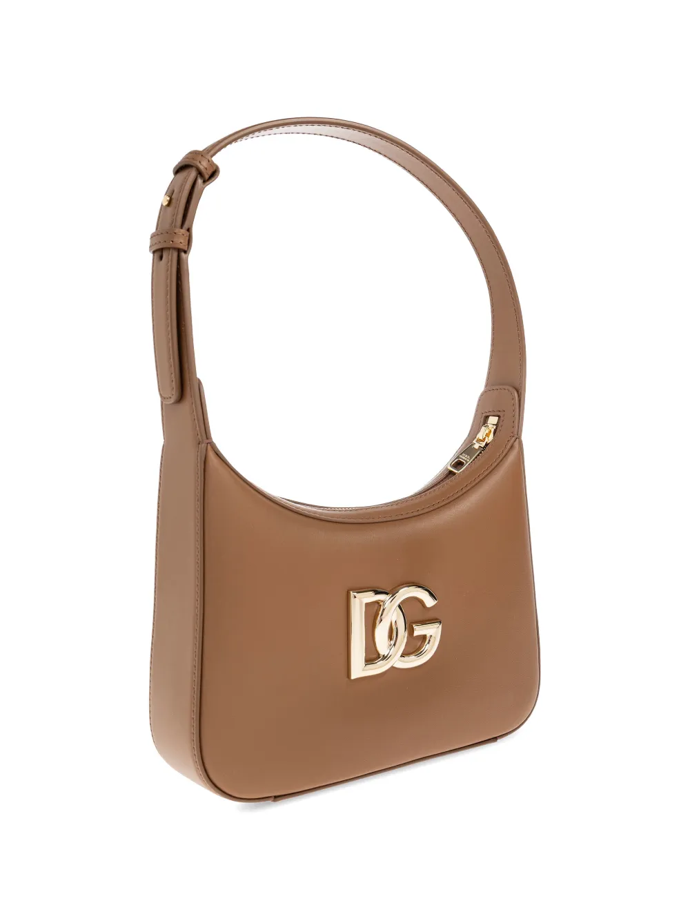Dolce & Gabbana Leren shopper met logo Bruin
