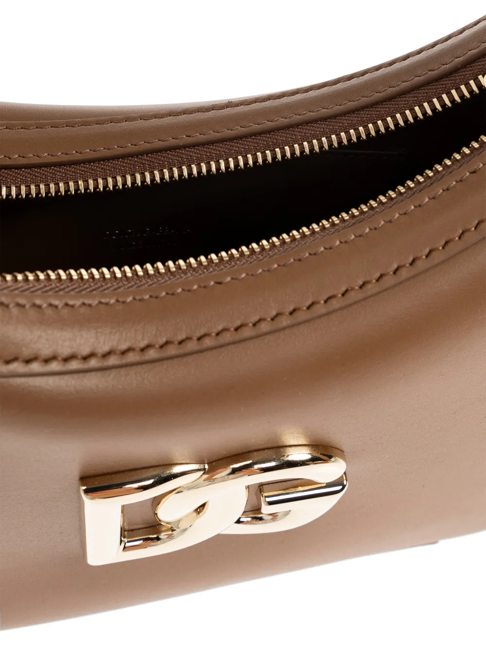 Dolce & Gabbana Leren shopper met logo Bruin