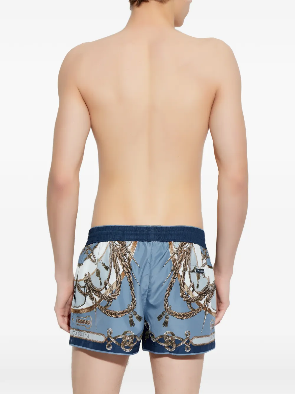 Dolce & Gabbana Zwembroek met touwprint Blauw