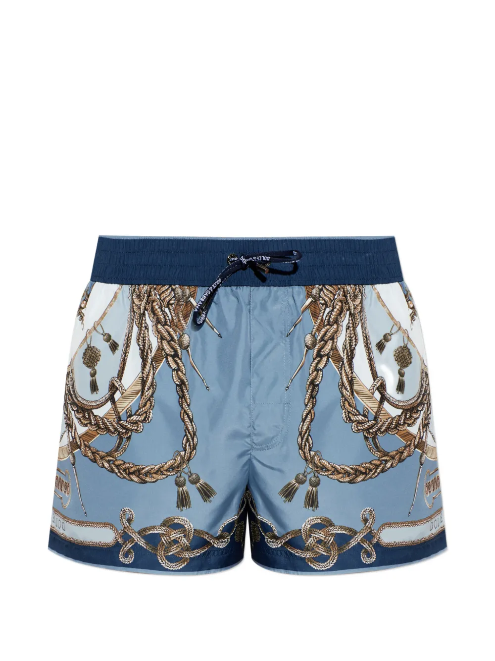 Dolce & Gabbana rope print swim shorts - Blu