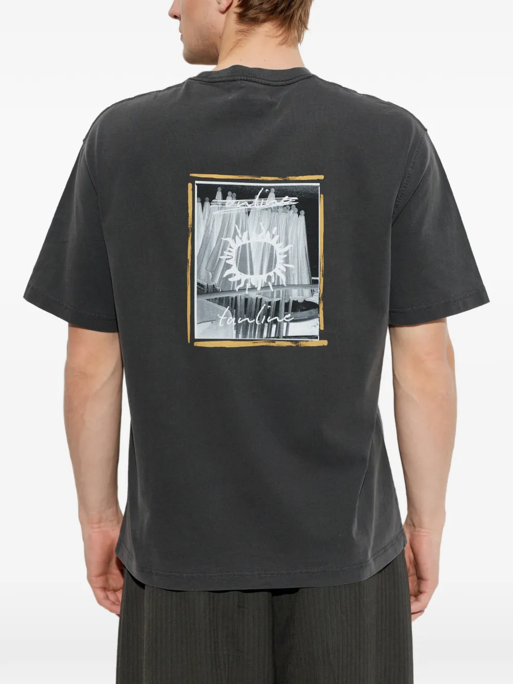 SAMSOE T-shirt met grafische print Grijs