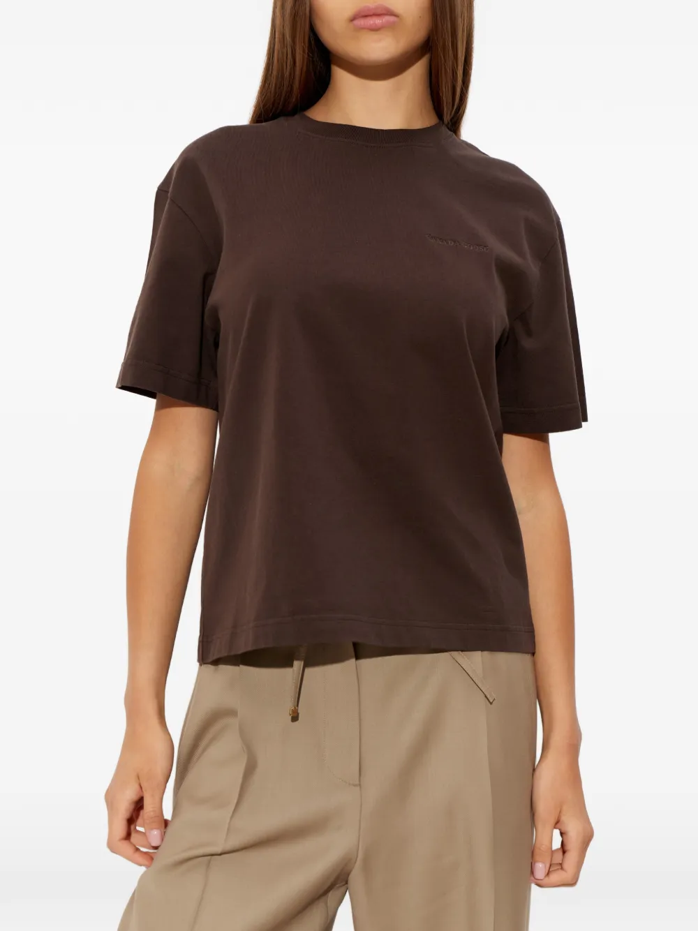  Canada Goose Roam Logo T-shirt - Brown 