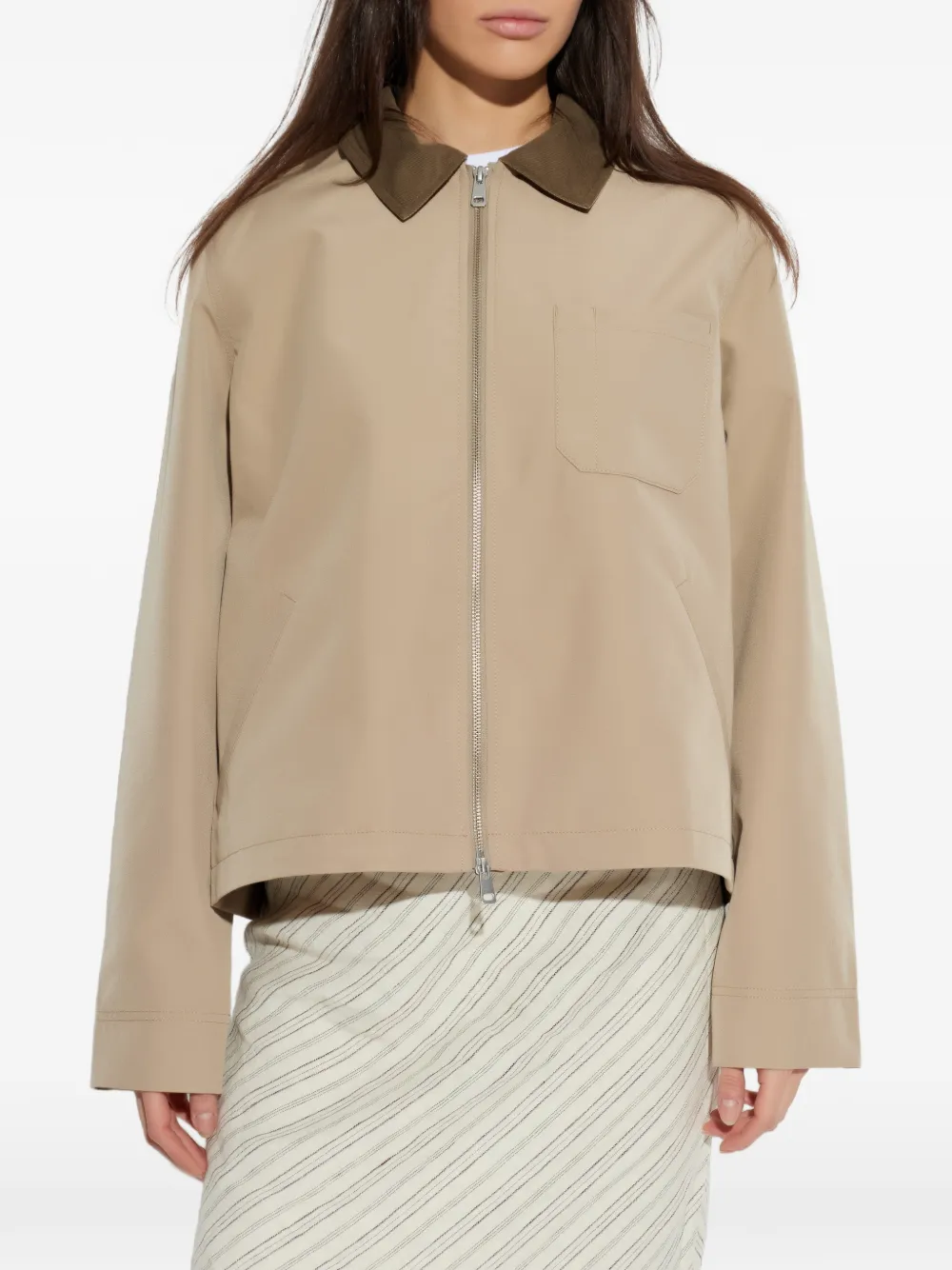  Samsoe Samsoe Sarobinson Corduroy-collar Jacket - Neutrals 