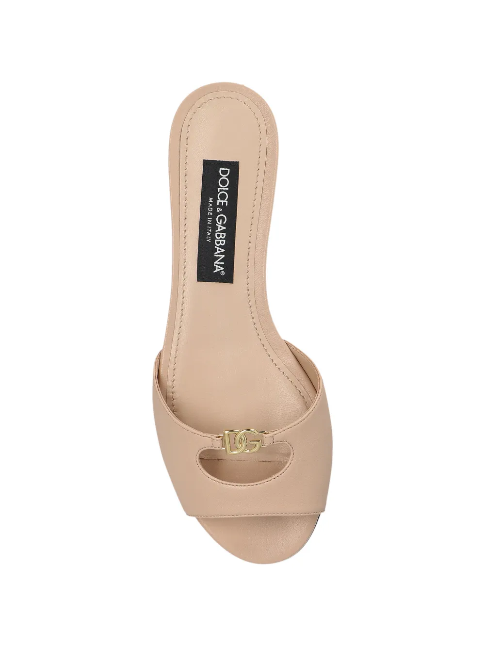 Dolce & Gabbana Slippers met logodetail Beige