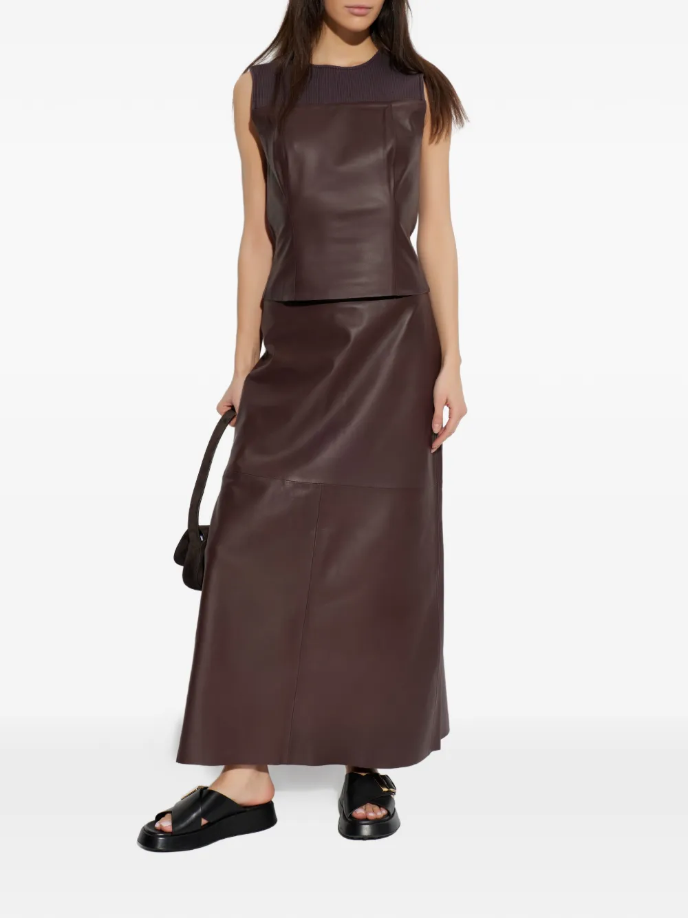  Samsoe Samsoe Sapia Paneled Skirt - Brown 