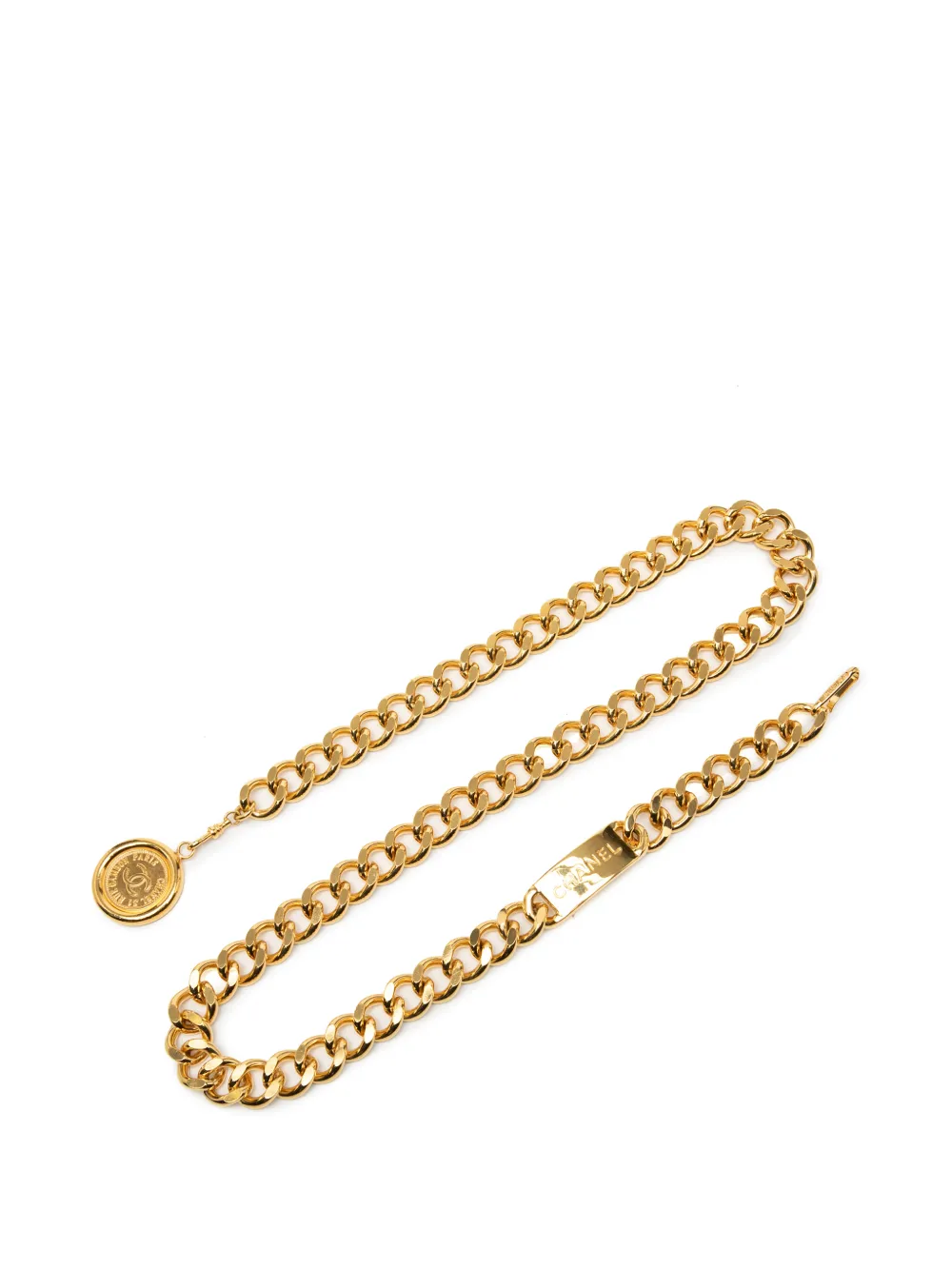 CHANEL Pre-Owned Cintura a catena CC Medallion placcata oro XX secolo