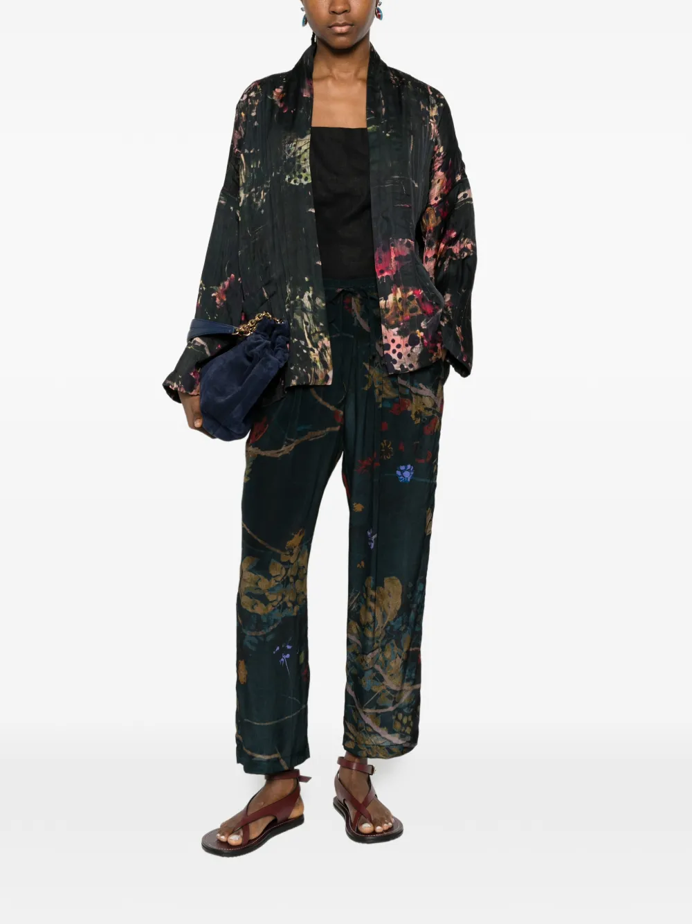  Yavi Floral Trousers - Green 