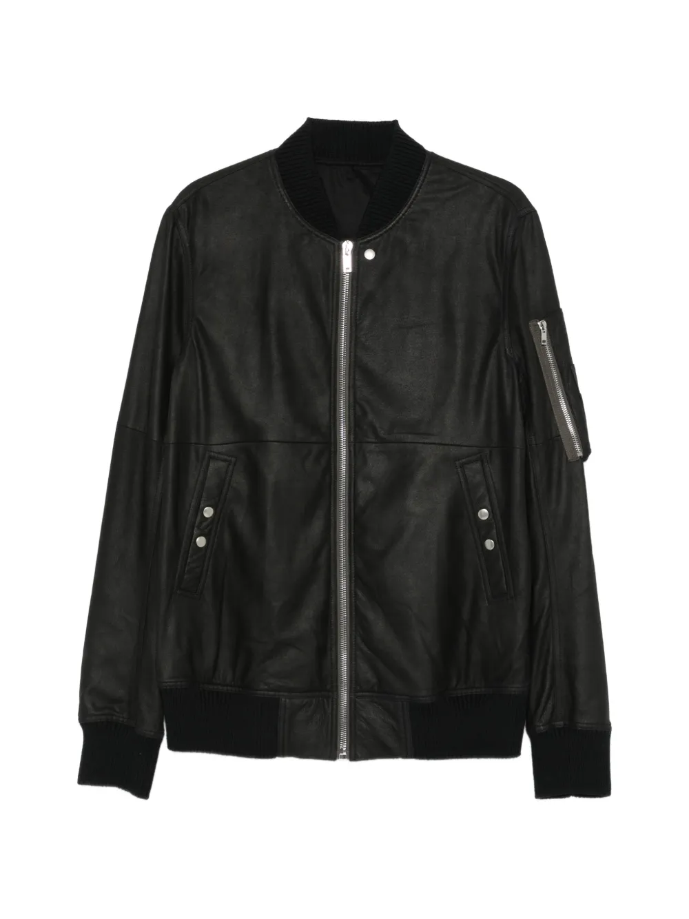 Rick Owens Classic Flight button bomber jacket - Nero