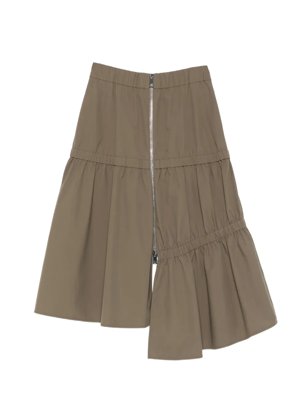 Tibi elasticated asymmetrical skirt - Verde