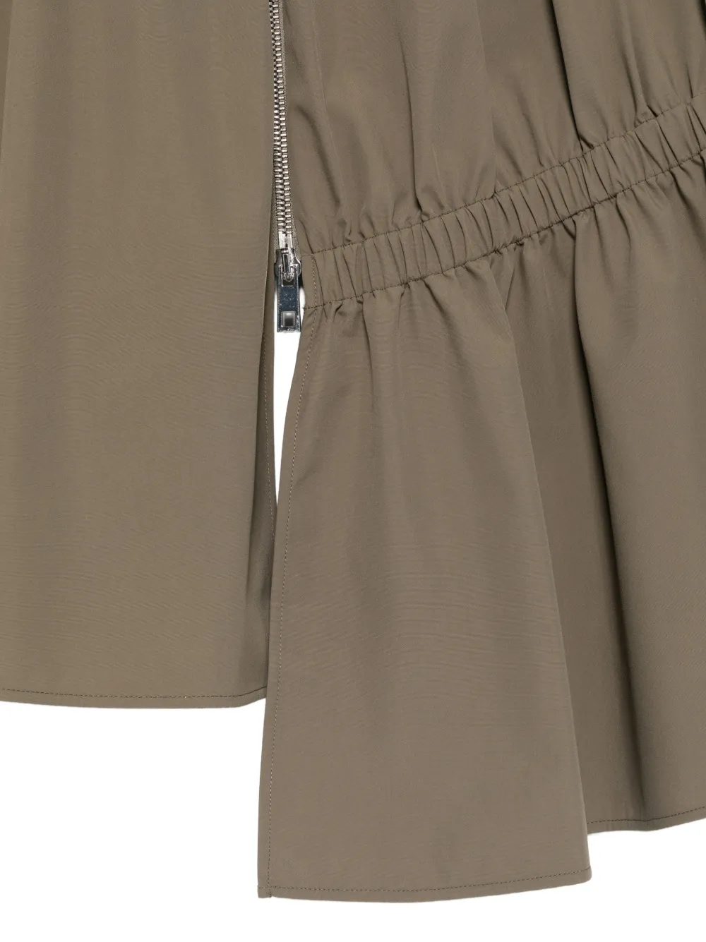  Tibi Elasticated Asymmetrical Skirt - Green 