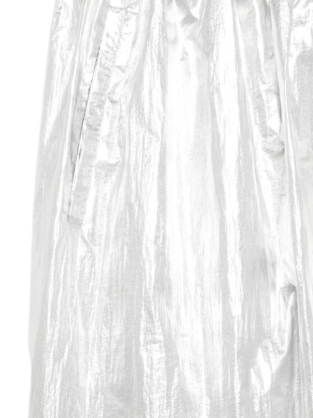  Tibi Metallic Pull-on Skirt - Silver 