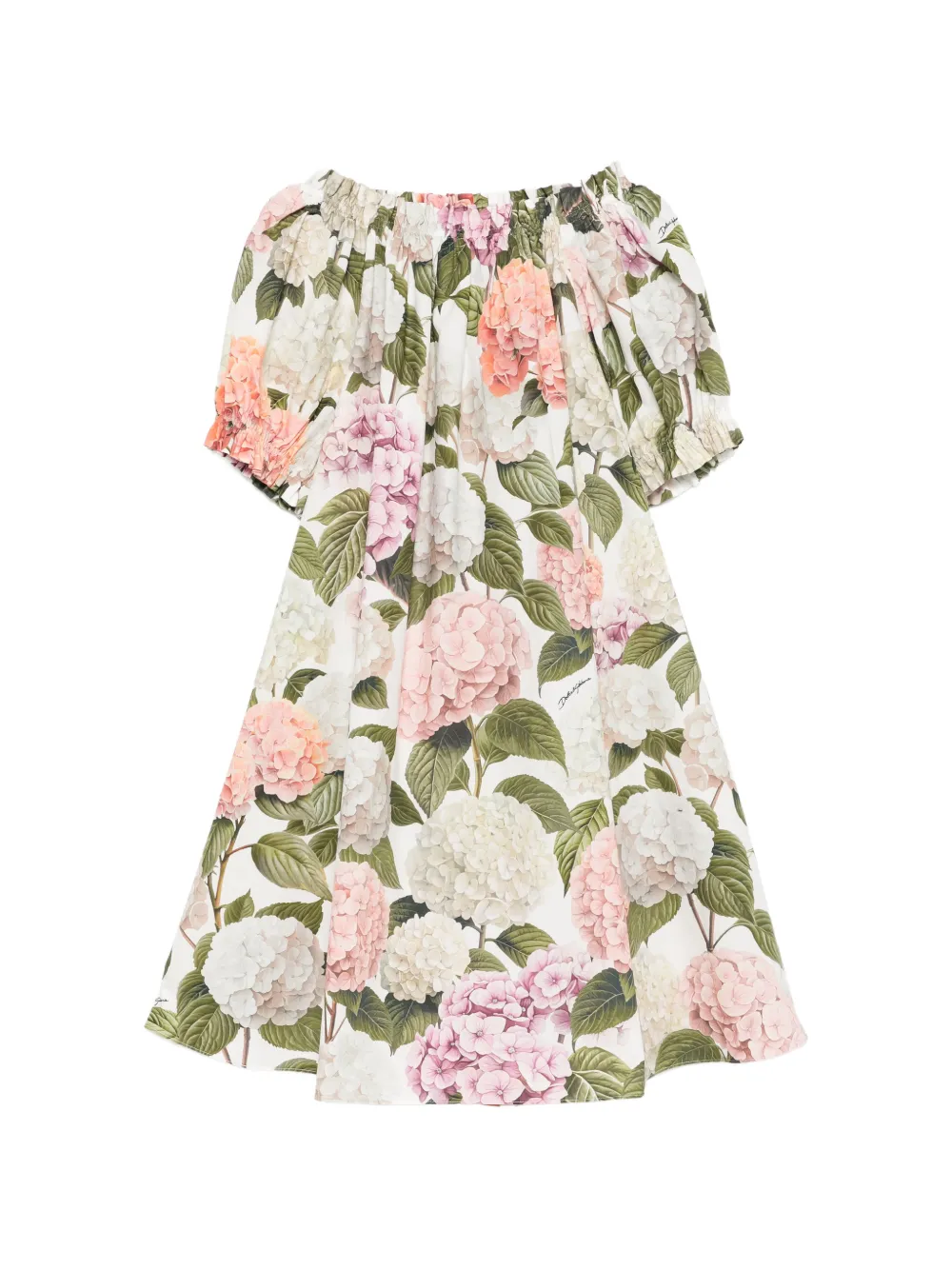 Dolce & Gabbana Kids floral-pattern dress - White