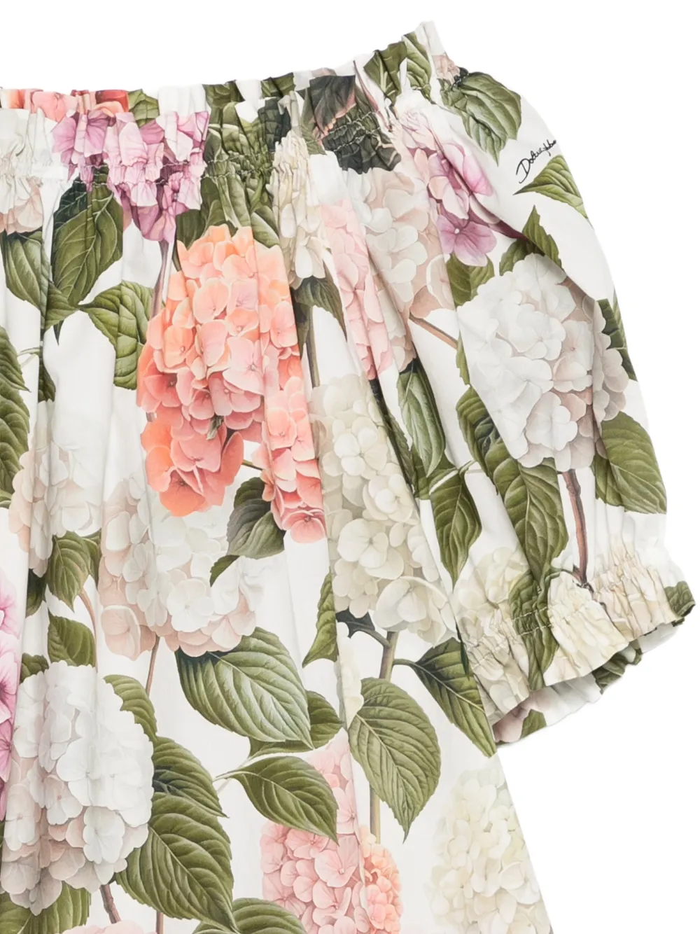 Dolce & Gabbana Kids Jurk met bloemenprint Wit