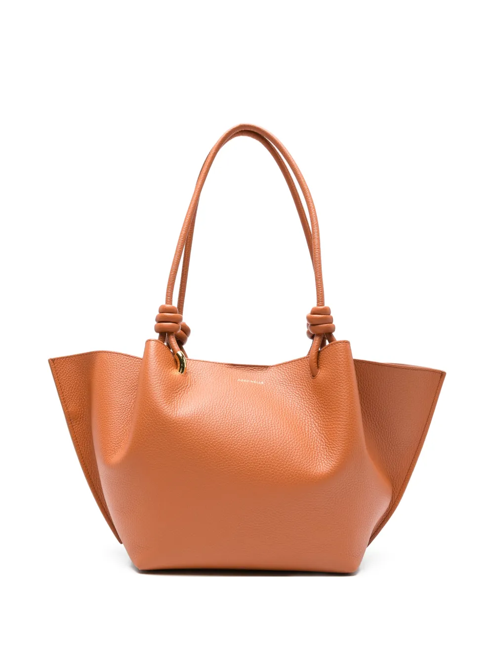 Coccinelle medium Finn knot leather tote bag - Marrone