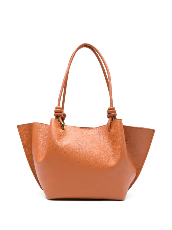 Coccinelle ノット レザーハンドバッグ M | ブラウン | FARFETCH JP