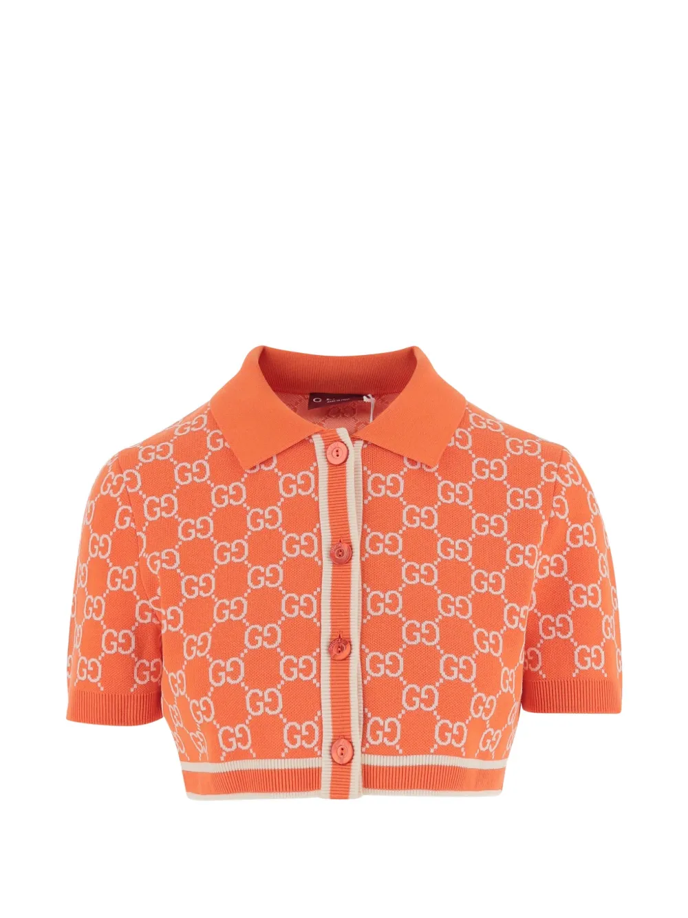 Gucci monogram-pattern knitted shirt