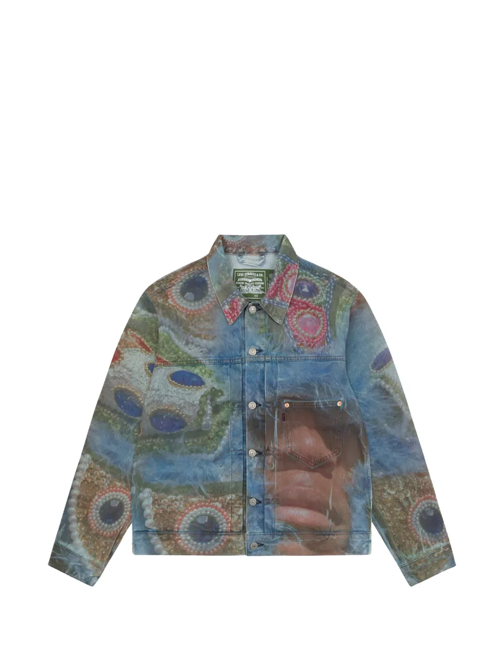 Denim Tears x Levi's Big Chief patterned denim jacket - Blau