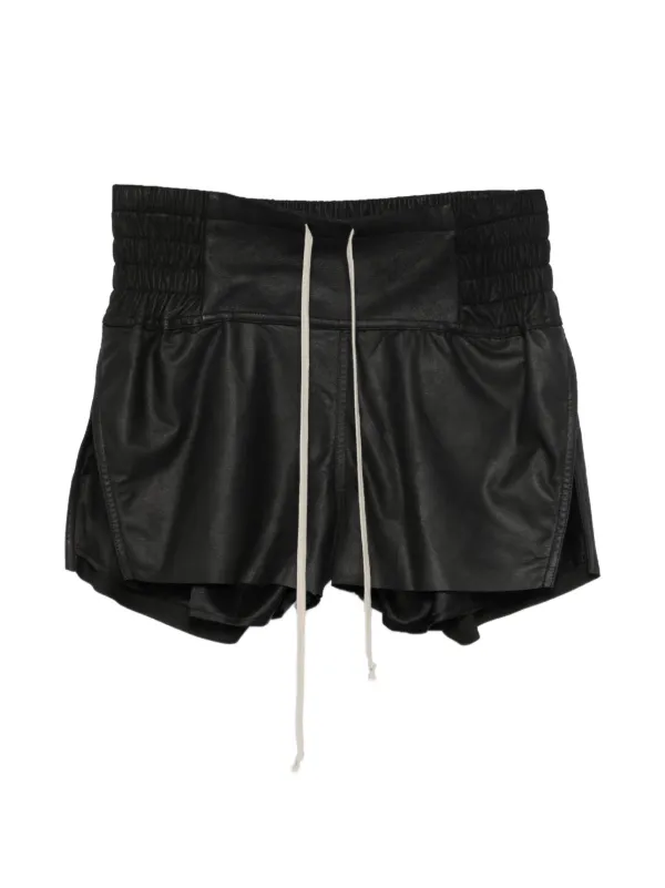 Rick Owens Concordian Drawstring Shorts in Black