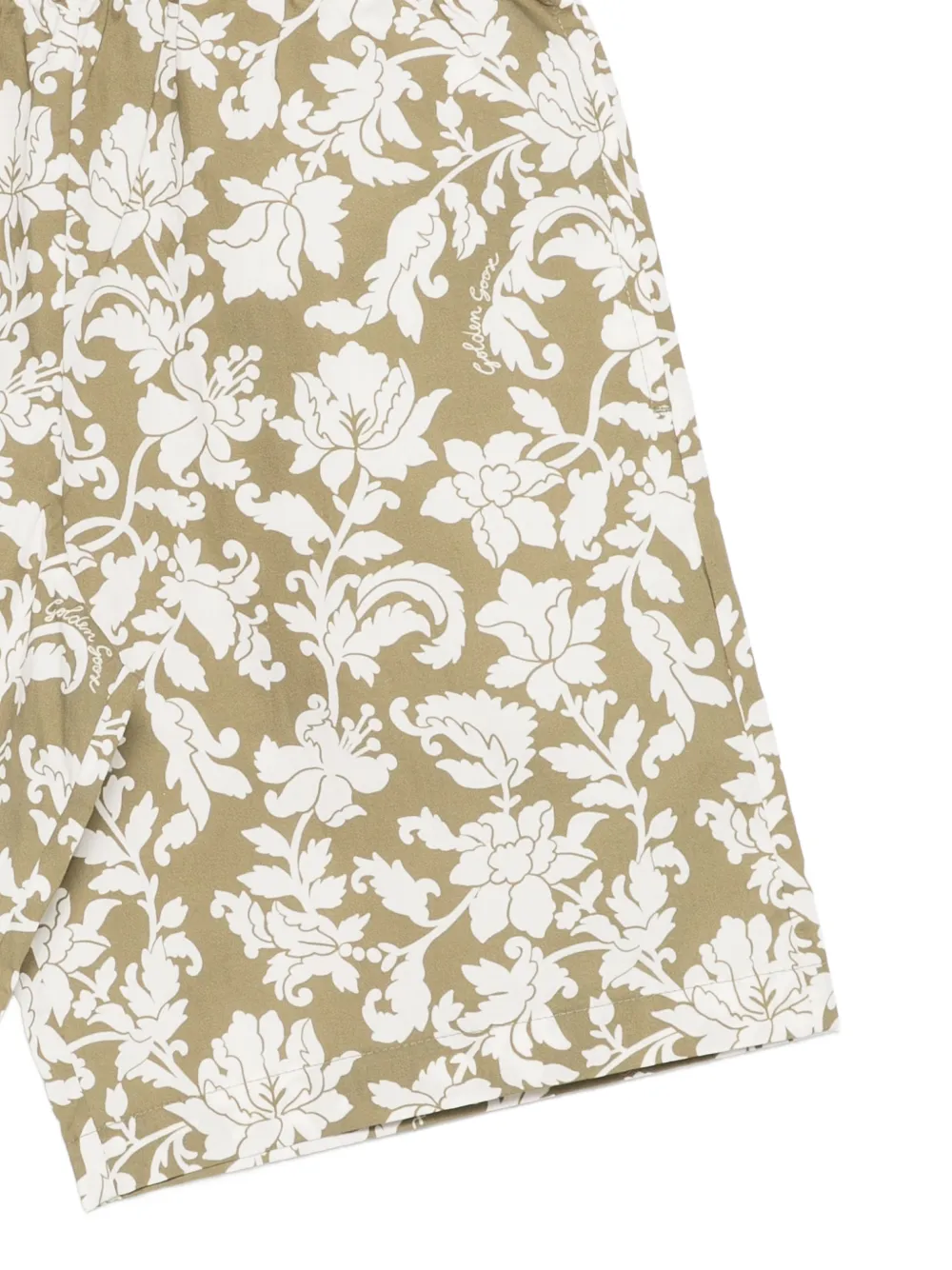 Golden Goose Kids Shorts met bloementprint en elastische taille Groen