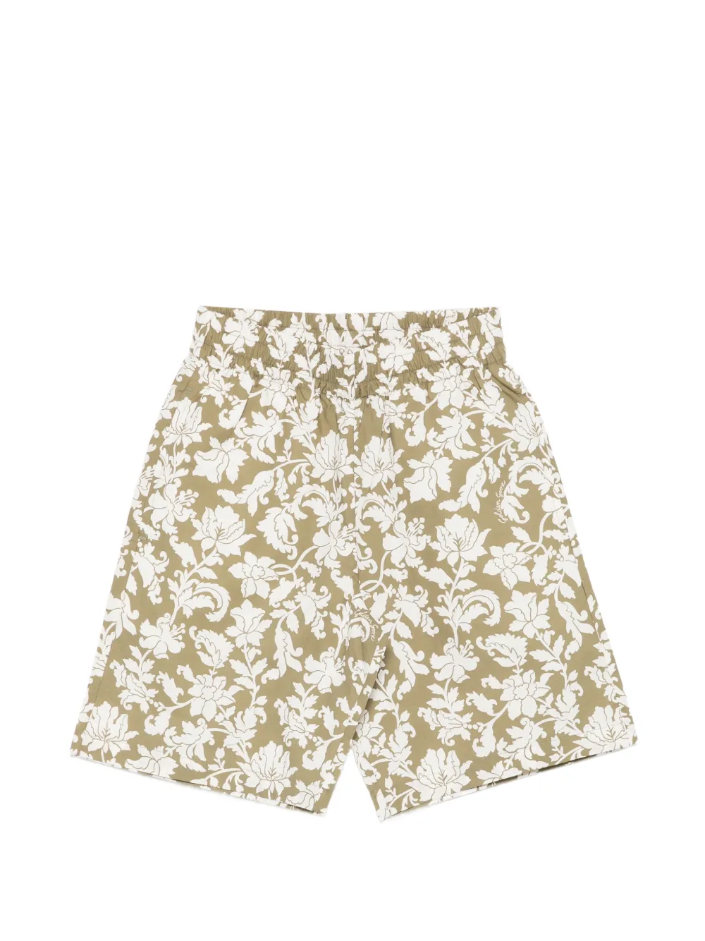 Golden Goose Kids floral-print elasticated-waist shorts - Verde