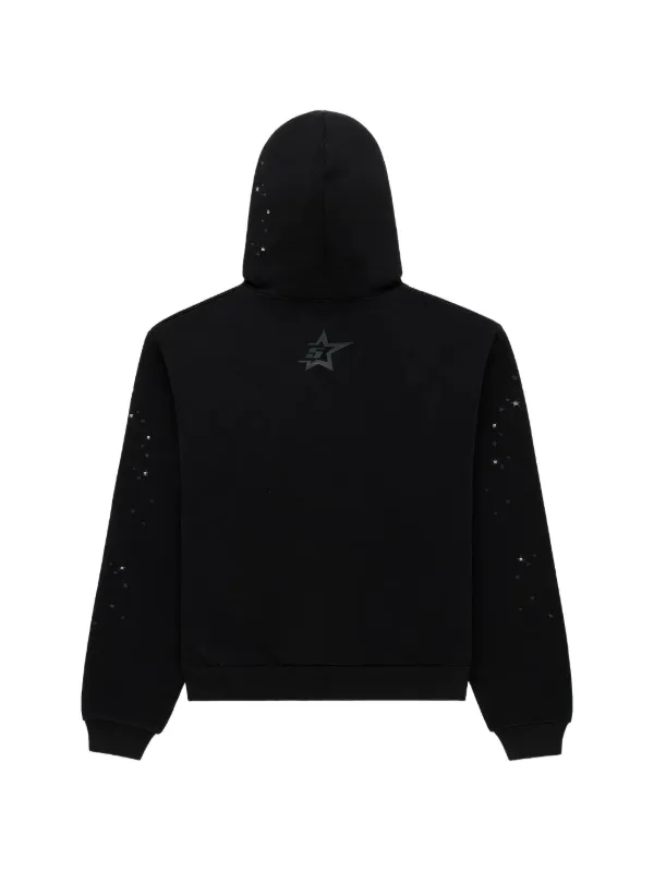 SP5DER Rhinestone Punk V2 long-sleeve Hoodie | Black | FARFETCH