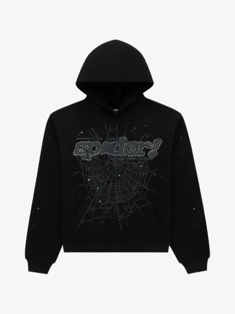 SP5DER  Rhinestone Punk V2 long-sleeve hoodie