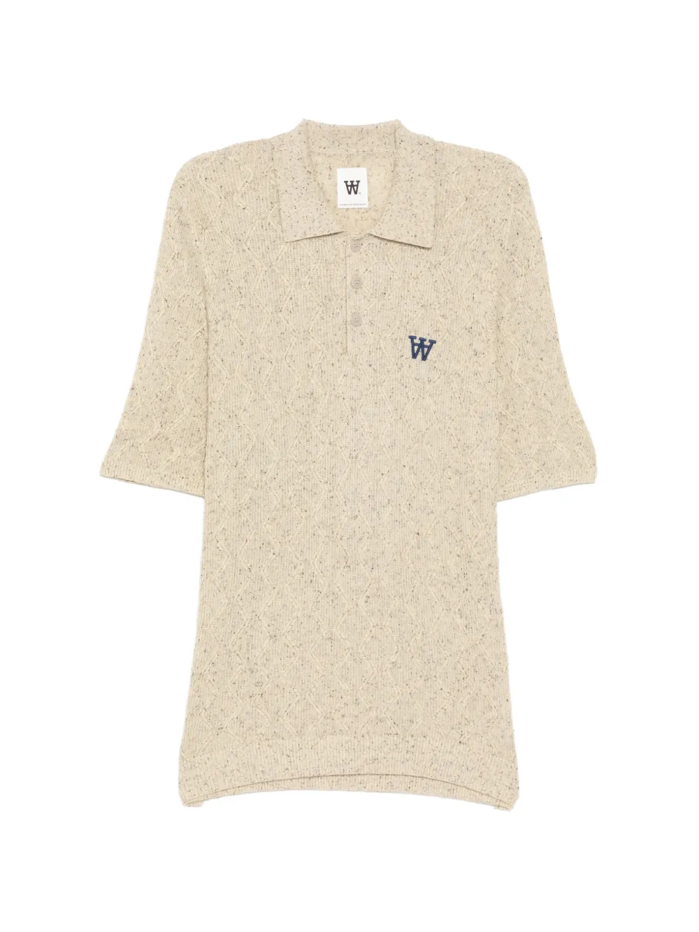 Wood Wood logo-embroidered polo shirt - Toni neutri
