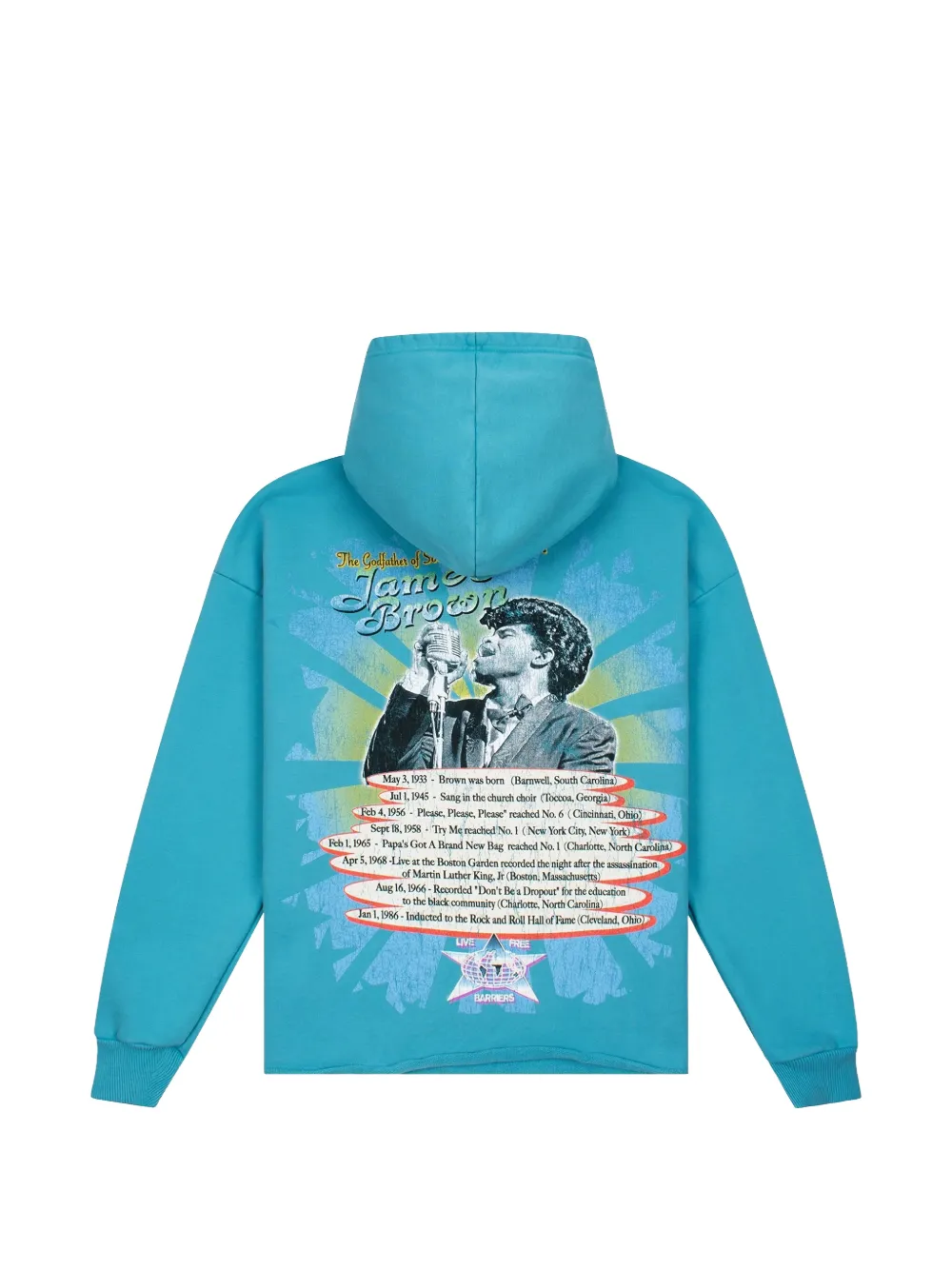 BARRIERS James Brown Ponder grafische hoodie Blauw