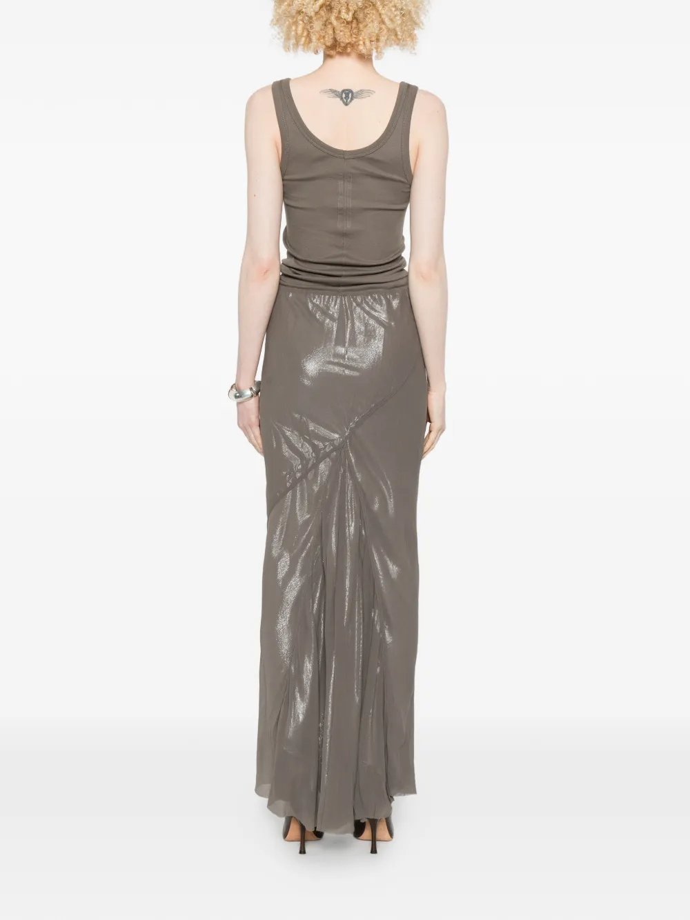 Rick Owens Dafne mouwloze midi-jurk met textuur Grijs