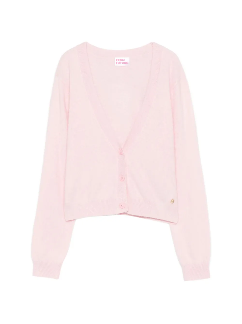 FROM FUTURE V-neck button cardigan - Pink