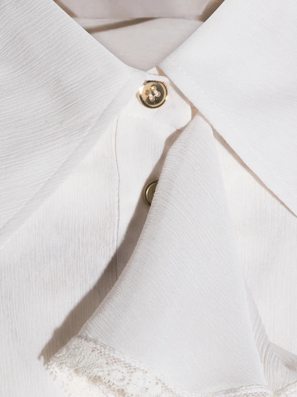 Alberta Ferretti Blouse met ruches Beige