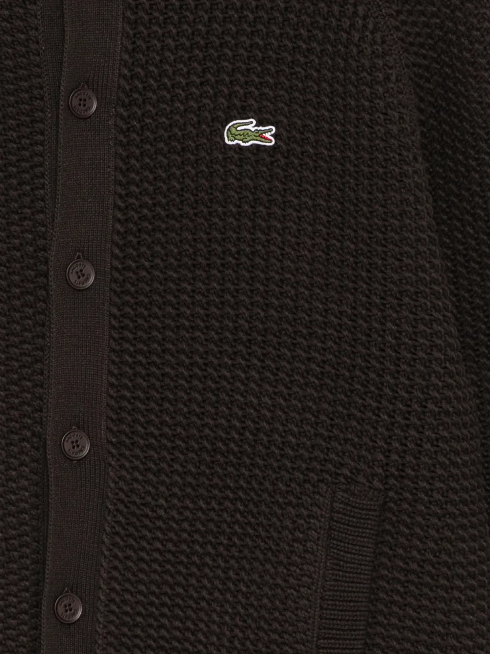 Lacoste Vest met logopatch en lange mouwen Bruin