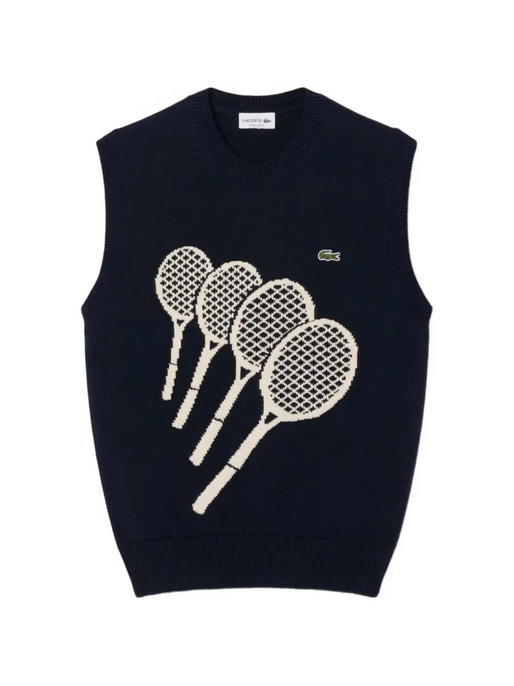 Lacoste racket-motif sweater - Blau