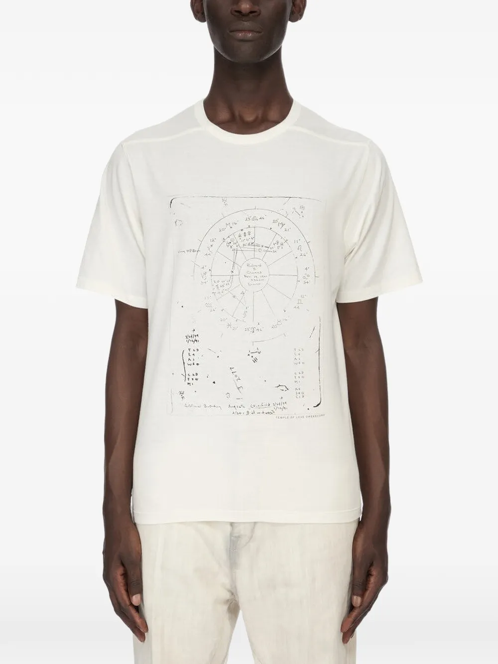 Rick Owens graphic T-shirt - Toni neutri