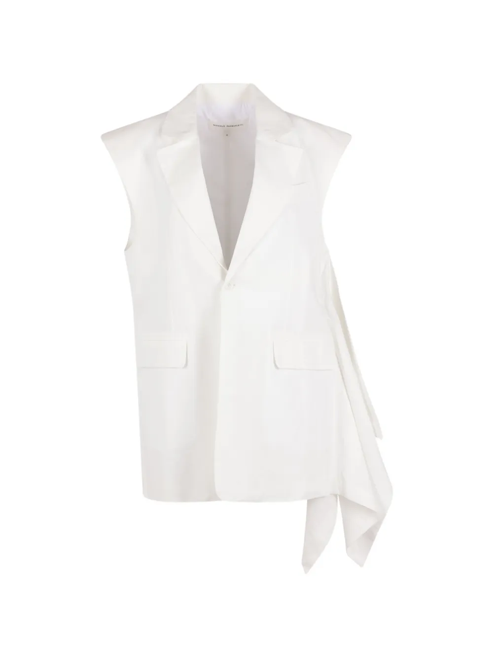 Niccolò Pasqualetti pocket drape gilet - Bianco