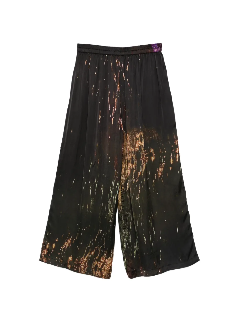  Yavi Printed Palazzo Pants - Black 
