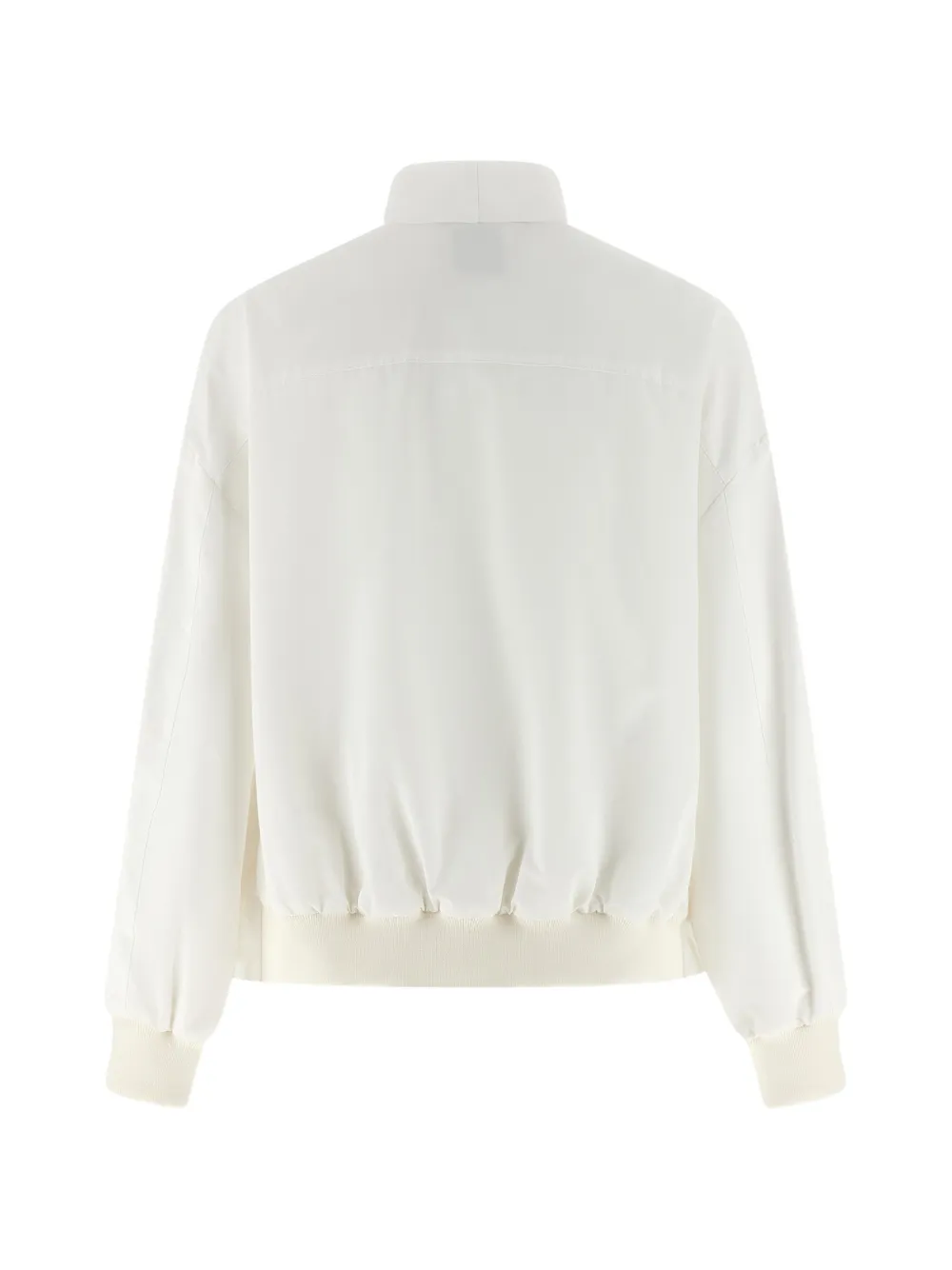 Nude Laullière Ruffled-neck Cotton Jacket - White 