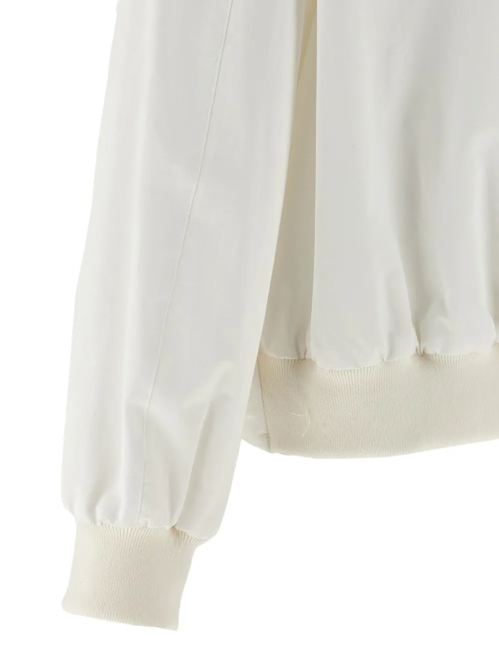  Nude Laullière Ruffled-neck Cotton Jacket - White 
