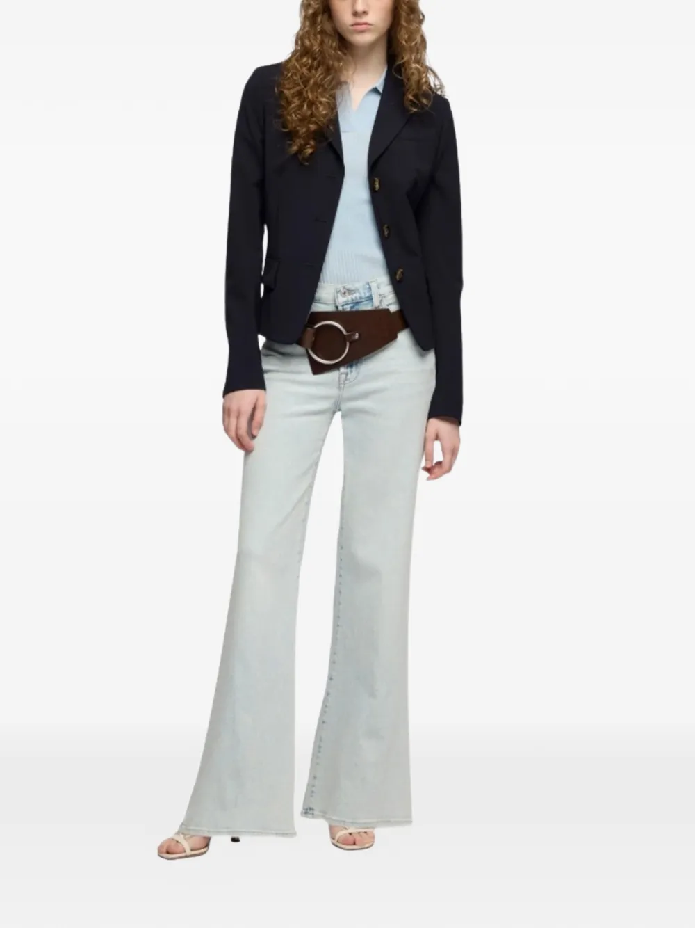  7 For All Mankind High-rise Flared Jeans - Blue 